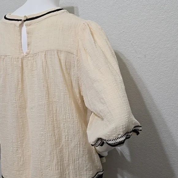 Bohme Valentino Cream Top Size M - Picture 5 of 11